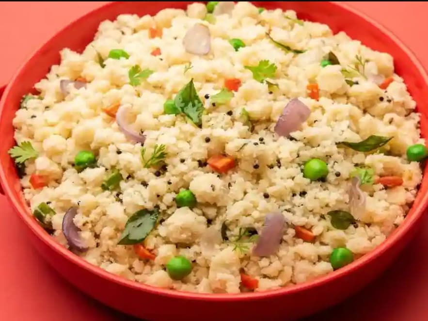 Thursday Breakfast - Mix Veg Upma with Kesari Bath and Chutney